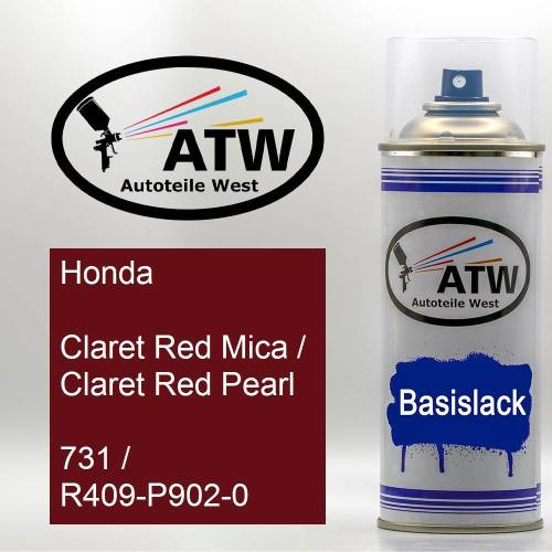 Honda, Claret Red Mica / Claret Red Pearl, 731 / R409-P902-0: 400ml Sprühdose, von ATW Autoteile West.